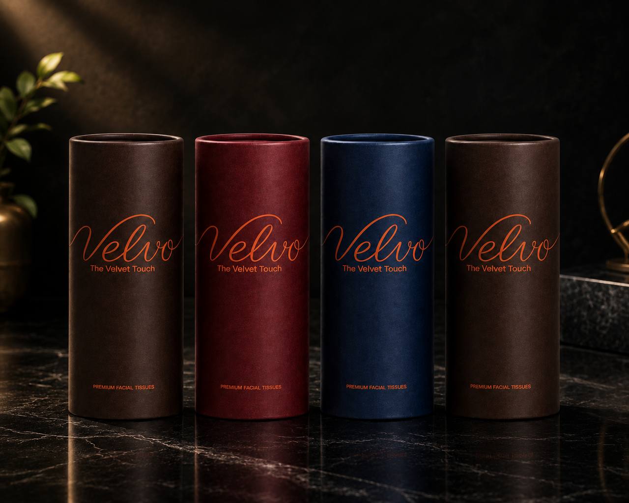 Velvo Premium Facial Tissues- 4 pc Combo